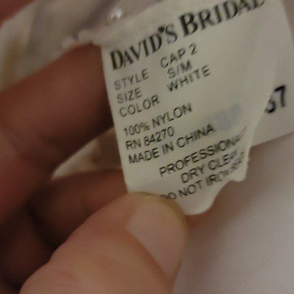 Wedding Dress David's Bridal Mary's Size S/M White - Picture 16 of 16